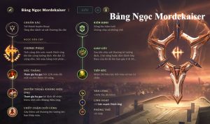 Top 19 bảng ngọc mordekaiser hay nhất 2022